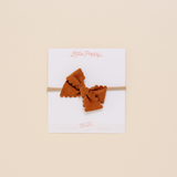 Hazelnut Scallop Grove Headband Bow