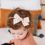 Purple Textured Dot Headband Bow