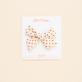 Purple Textured Dot Bow Clip