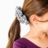 Black Fieldwalk Floral Midi Scrunchie