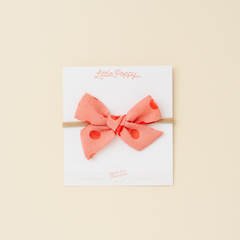 Wild Berry Jacquard Dot Headband Bow