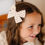 Purple Textured Dot Bow Clip