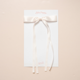 Frosted Petal Satin Bow Clip