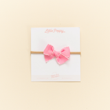 Bubblegum Scalloped Ribbon Headband Bow