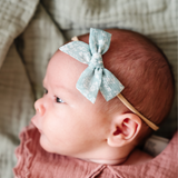 Sage Fieldwalk Floral Headband Bow