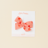 Wild Berry Jacquard Dot Bow Clip
