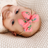 Pink Coronation Floral Headband Bow