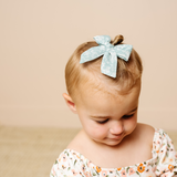 Sage Fieldwalk Floral Bow Clip