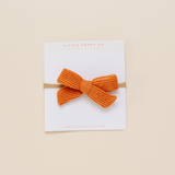 Pumpkin Knit Baby Headband Bow