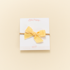 Daffodil Scalloped Ribbon Headband Bow