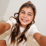 Ribbed Leopard Knot Headband