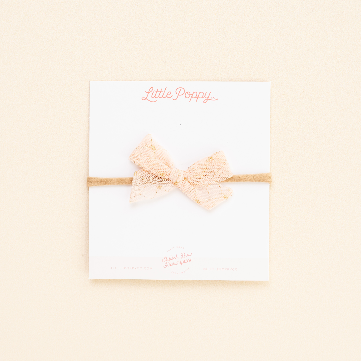 Stitched Lace Headband Bow