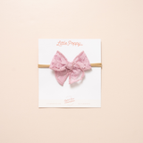 Iris Rose Lace Floral Headband Bow