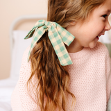 Faded Sage Check Emma Scrunchie