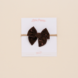 Mocha Bloom Headband Bow