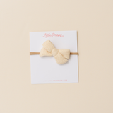 Sandstone Knit Gauze Headband Bow