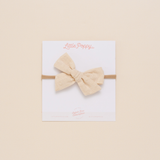 Heirloom Linen Headband Bow