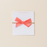 Tangerine Mesh Baby Headband Bow
