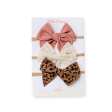 Stylish Three-Bow Subscription - Original Nylon Headband Set
