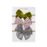 Stylish Three-Bow Subscription - Original Nylon Headband Set