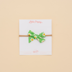 Lime Daisy Headband Bow