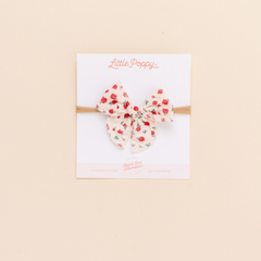 Ivory Faye Floral Headband Bow