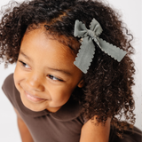 Pine Scallop Grove Bow Clip
