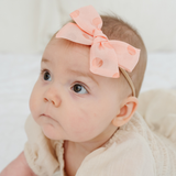 Juicy Melon Jacquard Dot Headband Bow