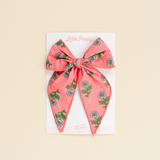 Pink Coronation Floral Bow Clip