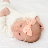 Juicy Melon Jacquard Dot Headband Bow