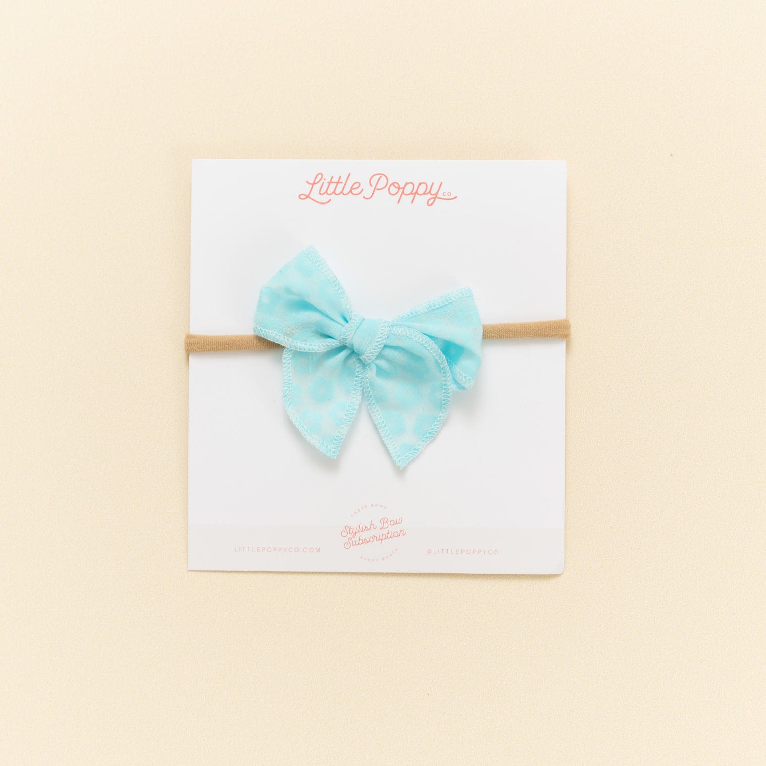 Mermaid Blue Ditsy Daisy Headband Bow