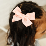 Juicy Melon Jacquard Dot Bow Clip