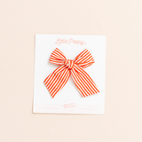 Candy Cane Stripe Bow Clip