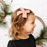 Candy Cane Stripe Bow Clip