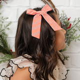 Candy Cane Stripe Bow Clip