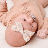 Winter Iris Floral Headband Bow