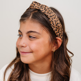 Ribbed Leopard Knot Headband