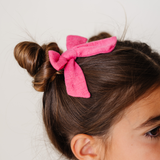 Hibiscus Vintage Pointelle Bow Clip