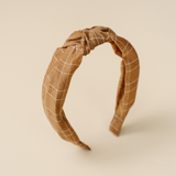 Chestnut Check Knot Headband