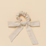 Ivory Stitched Dobby Emma Scrunchie