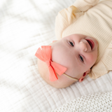 Tangerine Mesh Baby Headband Bow
