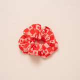 Checkered Hearts Midi Scrunchie