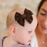 Mocha Bloom Headband Bow