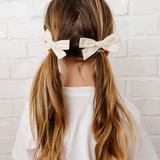 Sandy Beach Stripe Pigtail Bow Clip