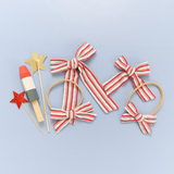 Heritage Vintage Stripe Bow Clip