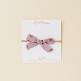 Vintage Wisteria Jacquard Dot Headband Bow