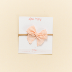 Rosé Ditsy Daisy Headband Bow