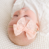Rosé Ditsy Daisy Headband Bow