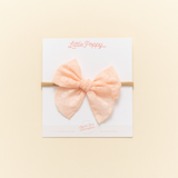 Rosé Ditsy Daisy Headband Bow