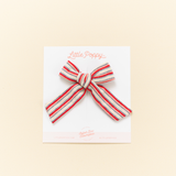 Heritage Vintage Stripe Bow Clip